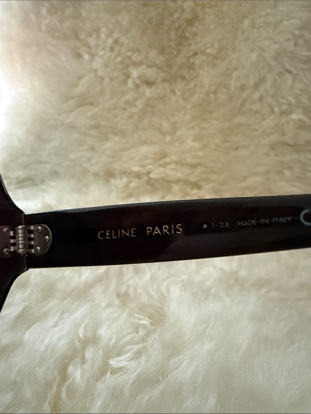 Celine Black Sunglasses with Gold Temple Detail - Picture 7 of 8